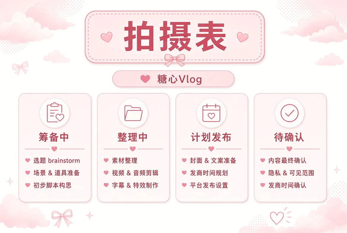 拍摄表内容状态主题